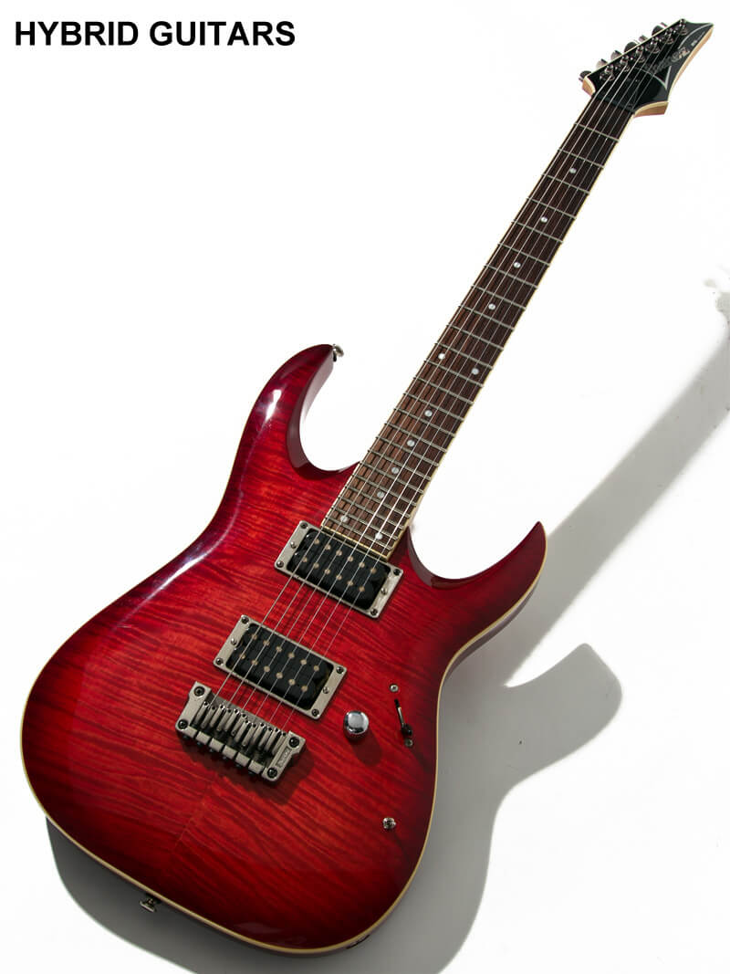 Ibanez RGA42FM Passive Mod TRB Transparent Red Burst 1