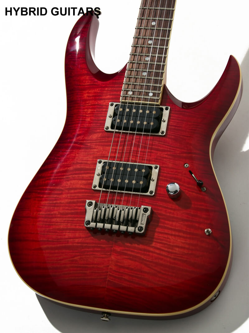 Ibanez RGA42FM Passive Mod TRB Transparent Red Burst 3