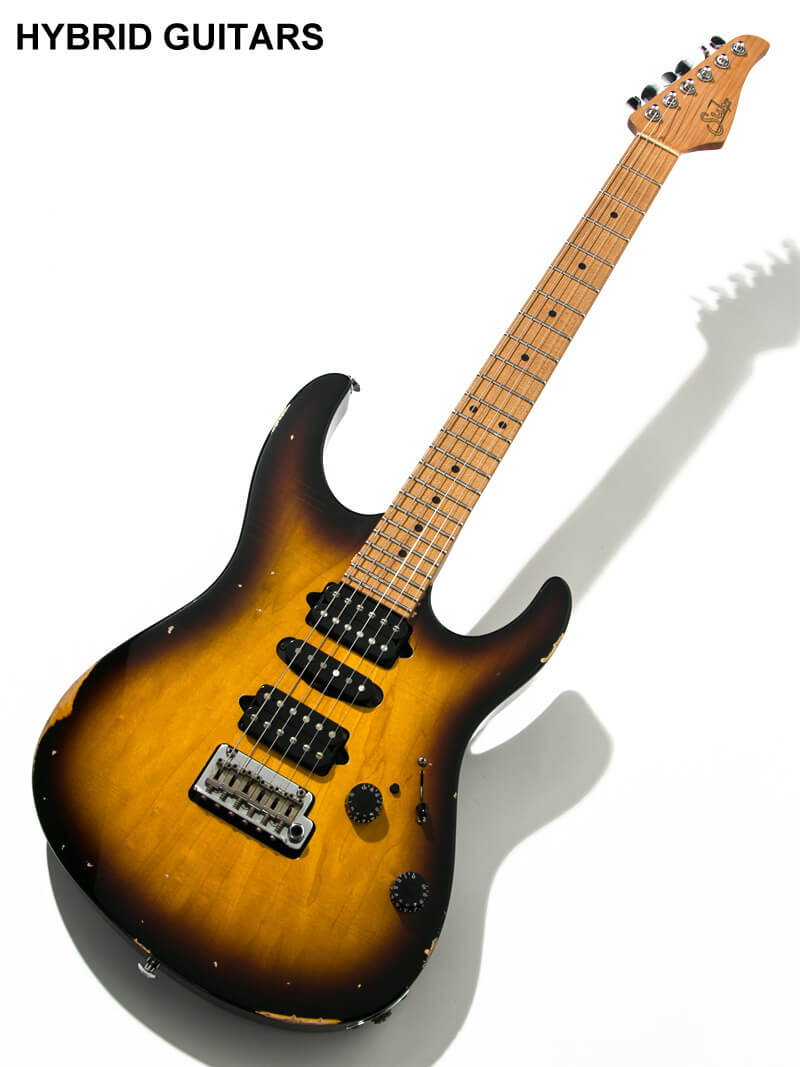 Suhr Modern Guthrie Govan Spec Antique Modern 2 Tone Tobacco Burst Medium Aging with Tremol-No 1