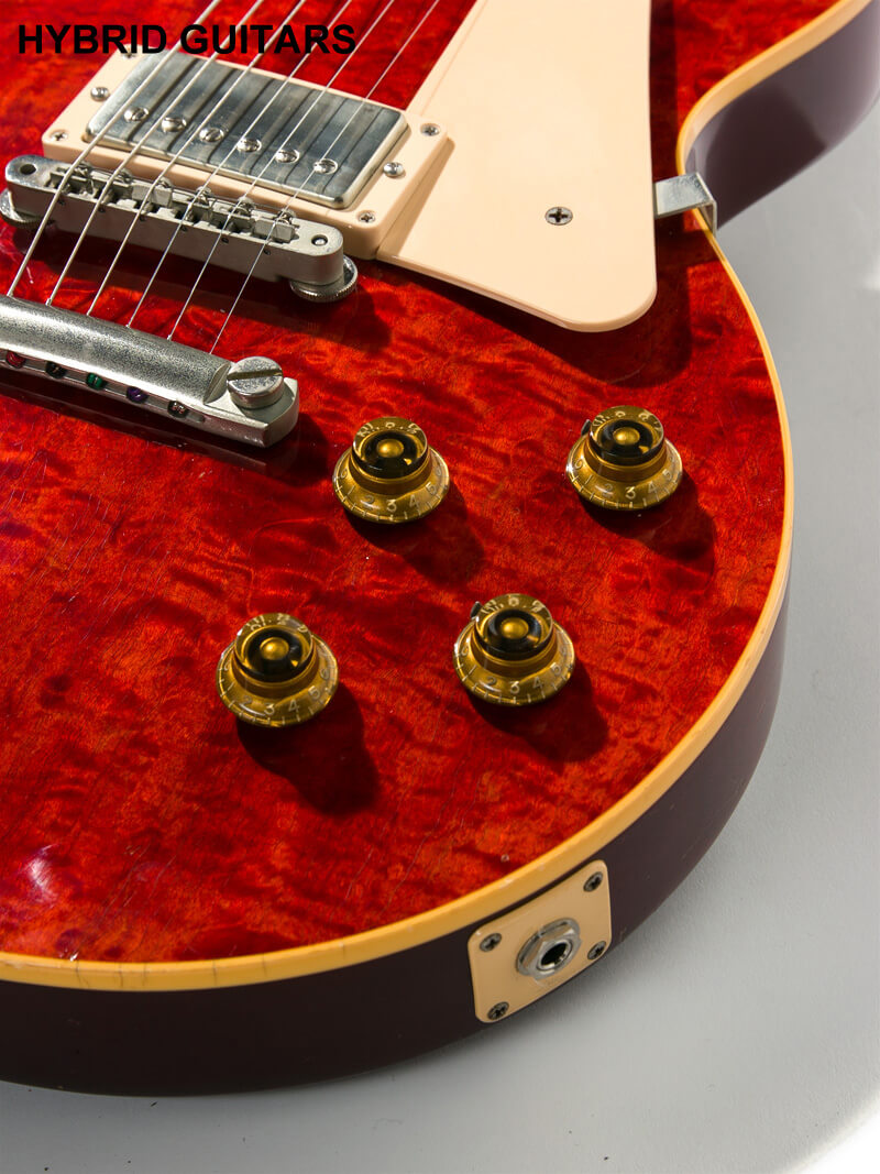 Gibson Custom Shop Les Paul Standard Flame Quilt Wine Red 10