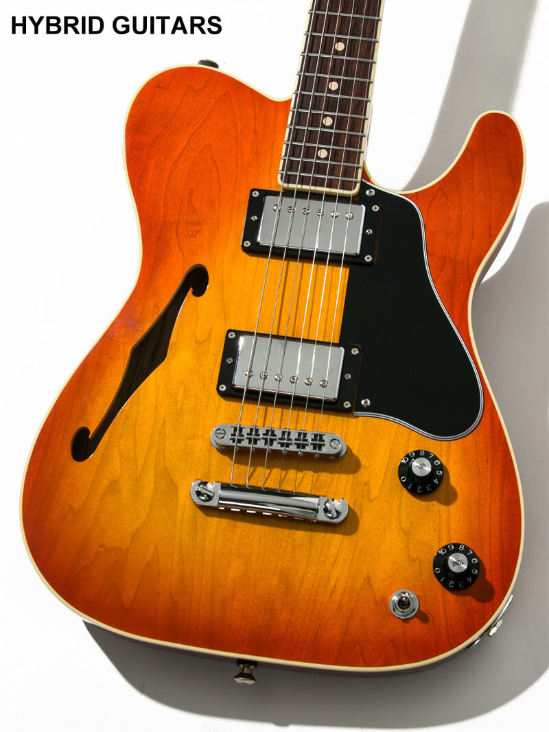 RY Guitar Korina Tele-Hollow 2H Ice Tea Burst 3