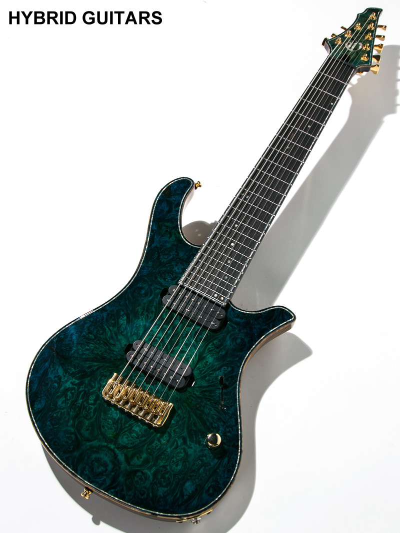 Overload Custom Guitars Rea 8 Green Bluemarine 1