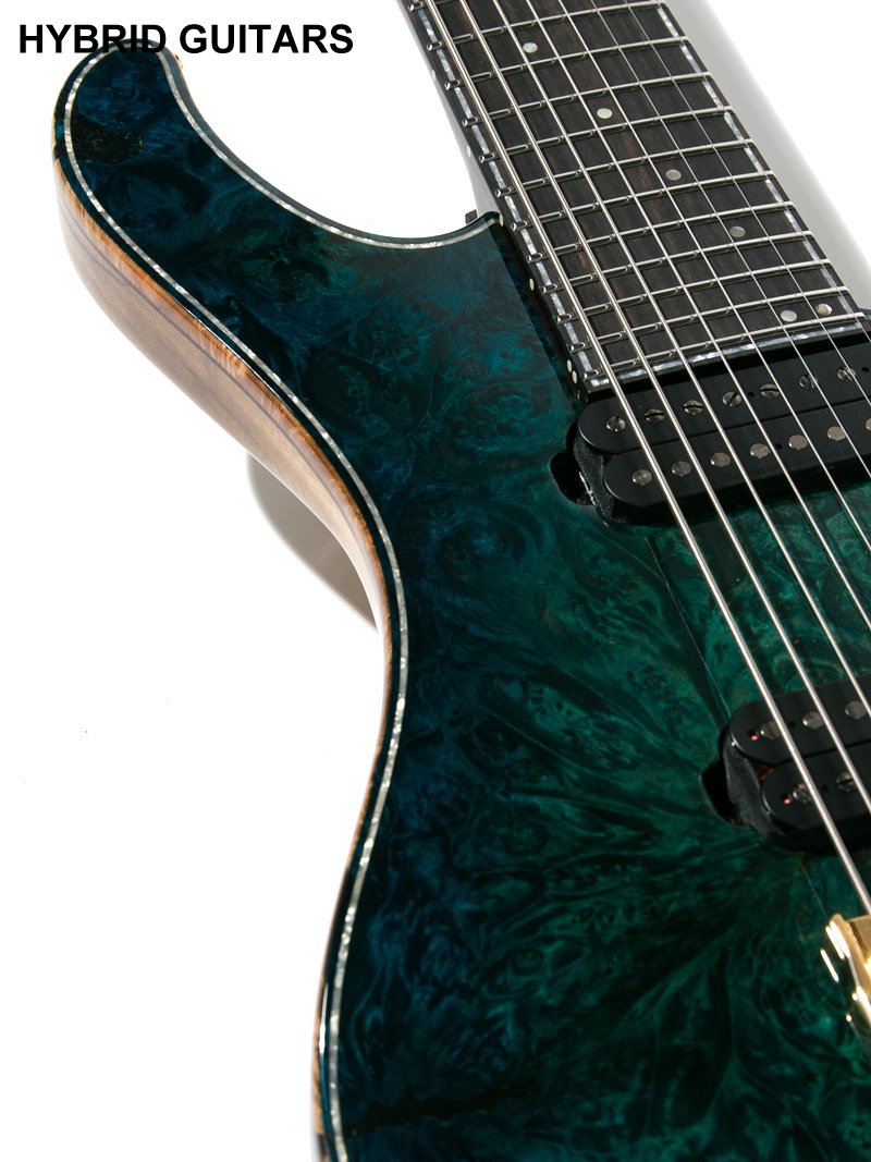 Overload Custom Guitars Rea 8 Green Bluemarine 11