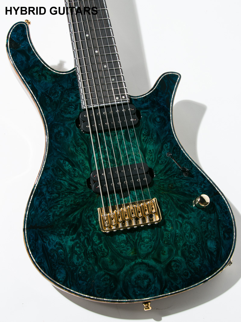 Overload Custom Guitars Rea 8 Green Bluemarine 12