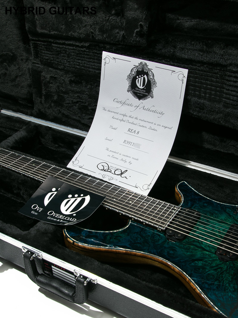 Overload Custom Guitars Rea 8 Green Bluemarine 16