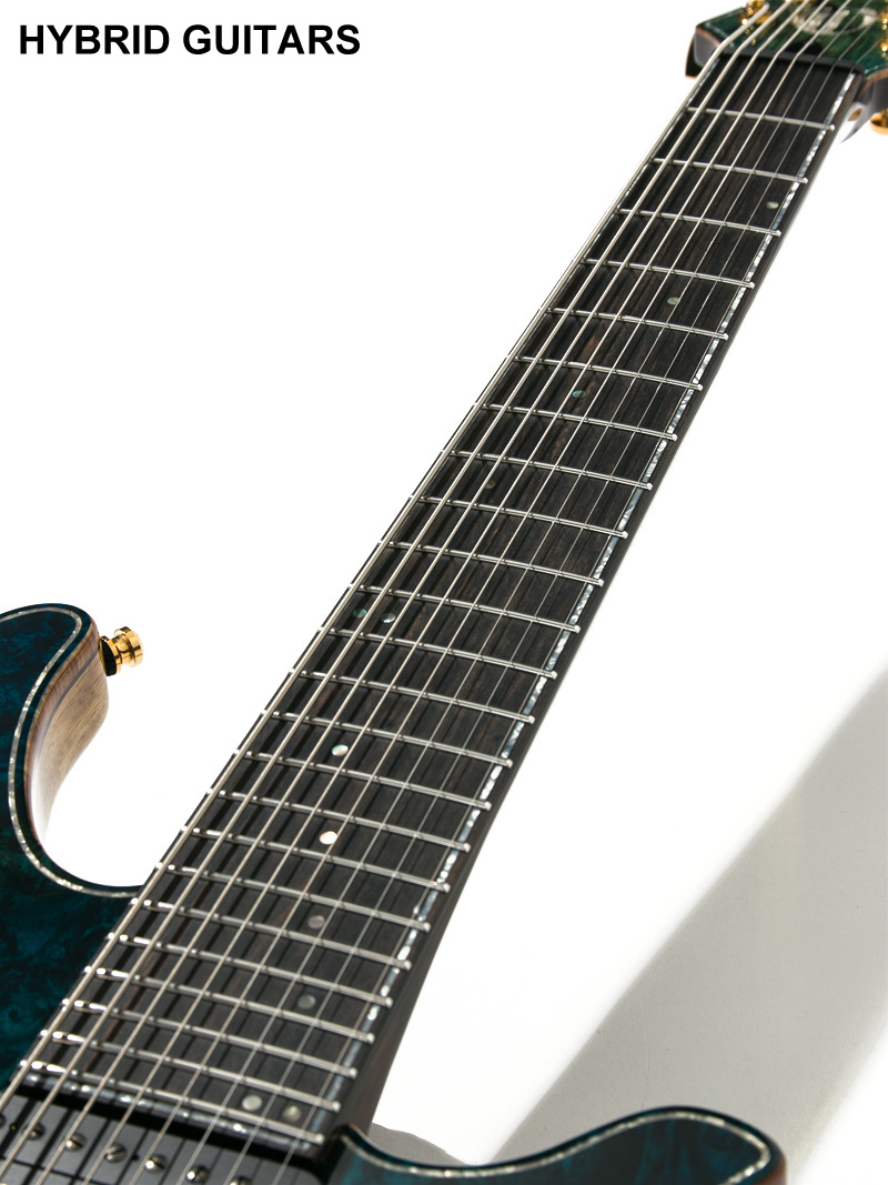 Overload Custom Guitars Rea 8 Green Bluemarine 7