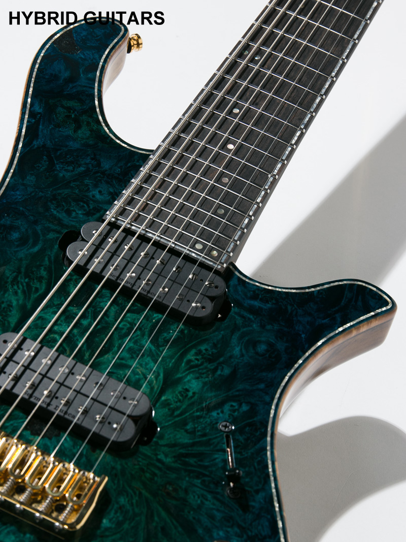 Overload Custom Guitars Rea 8 Green Bluemarine 9